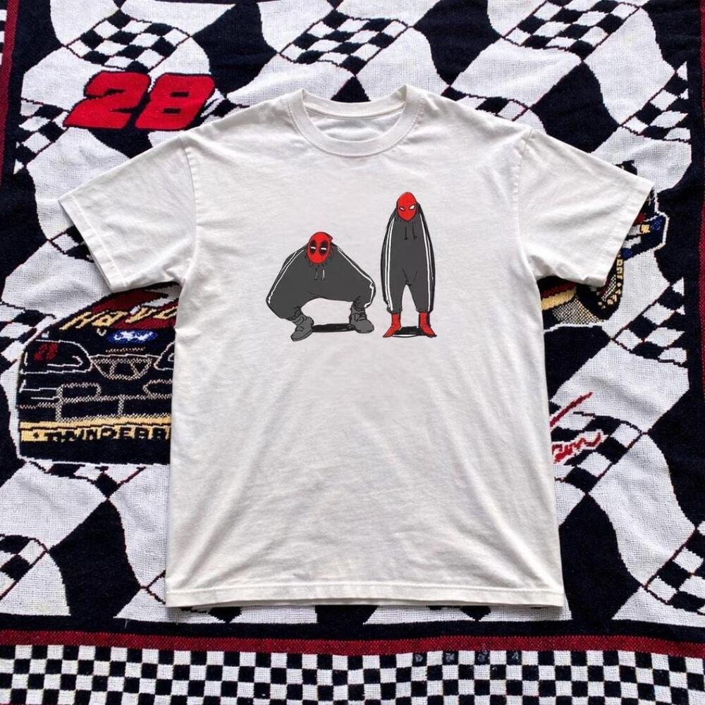 White And Red Streetwear-Inspired Tee